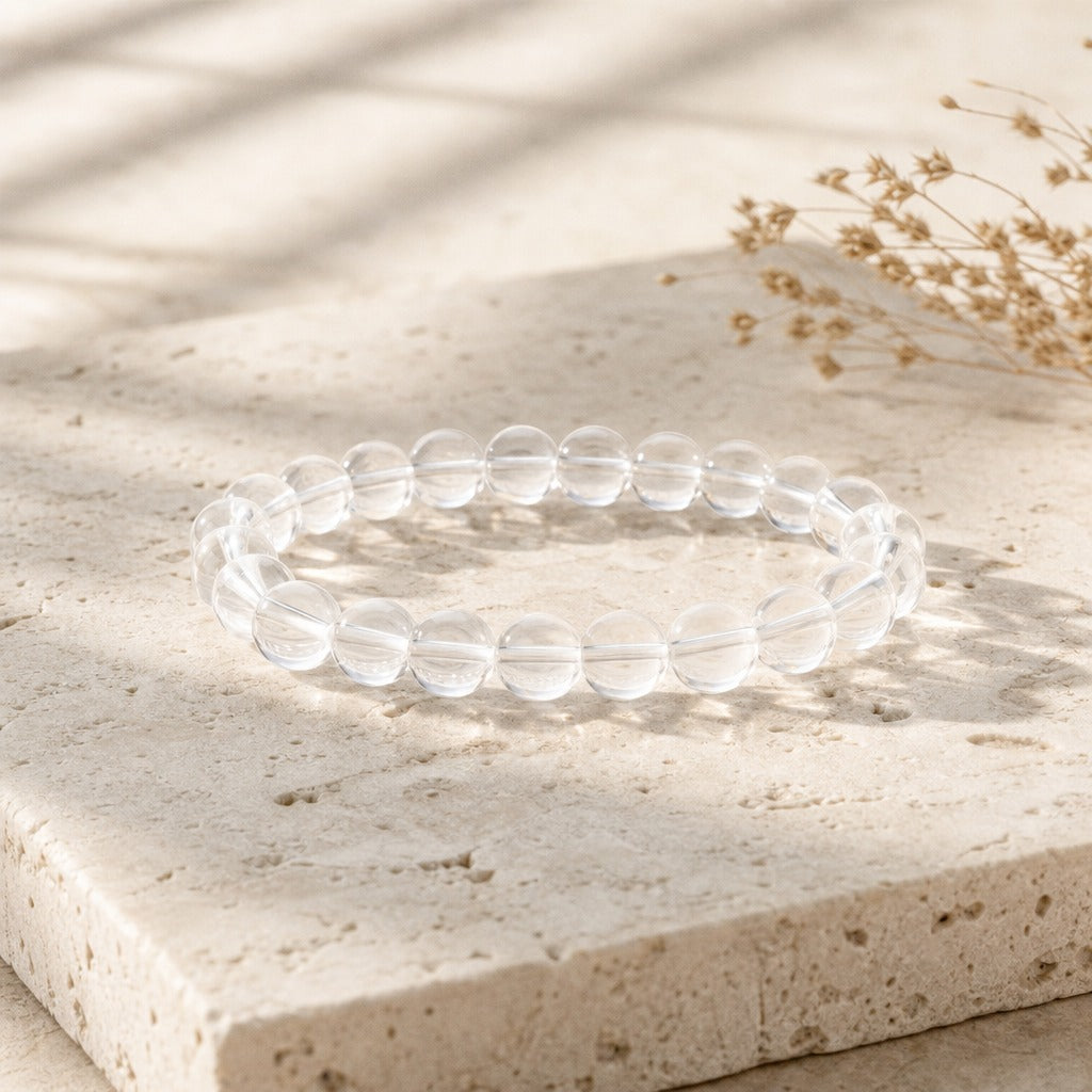 Clear Quartz Bead Bracelet