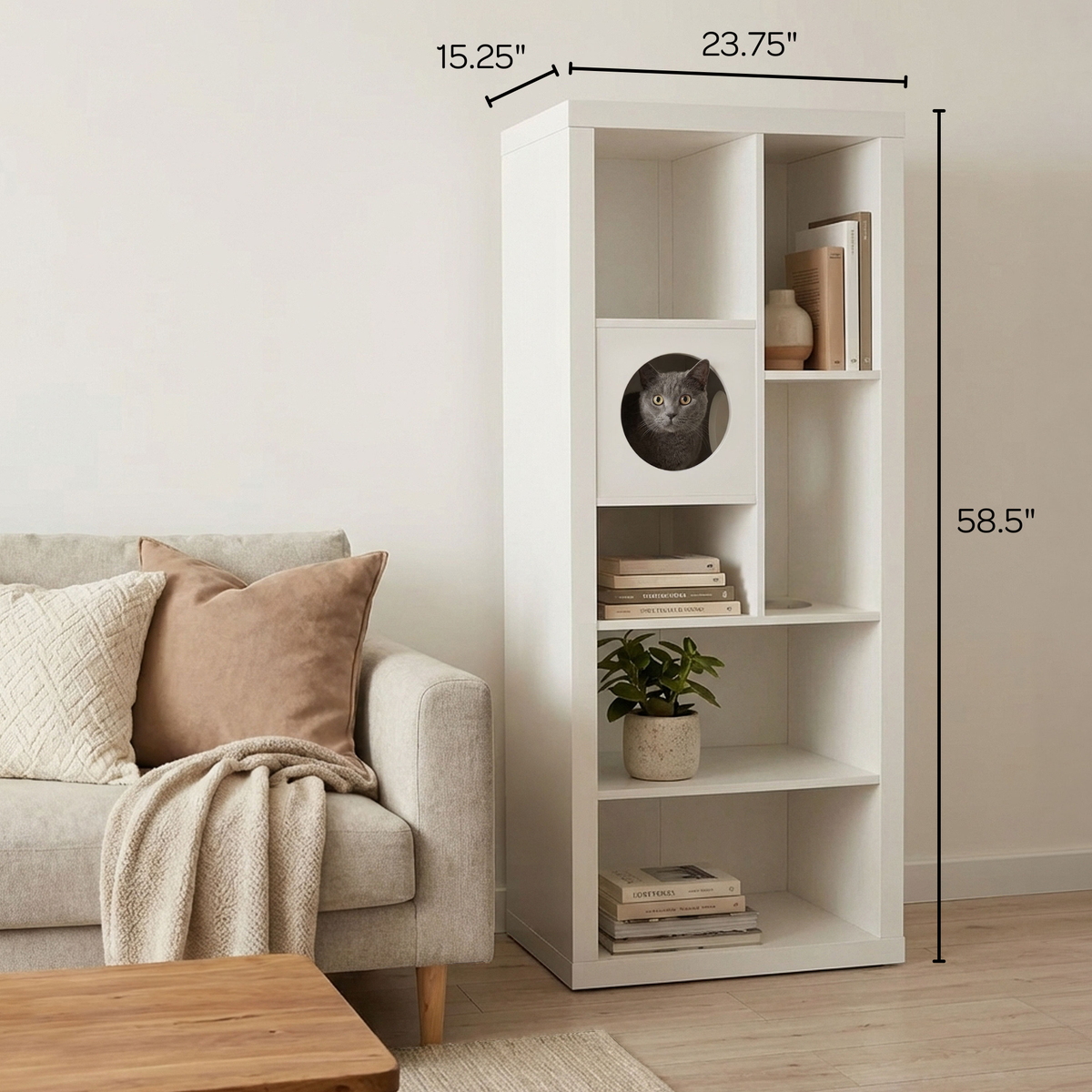 cliff jr.- cat tree bookshelf