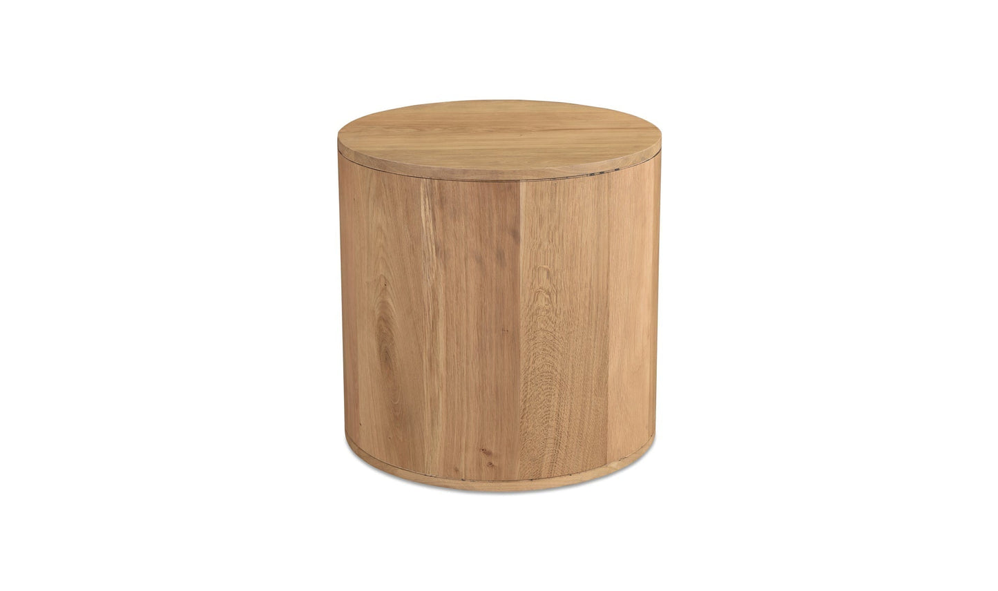 Colin Two-Drawer Nightstand in Natural Wood