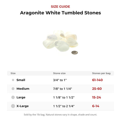 Aragonite White Tumbled Stones