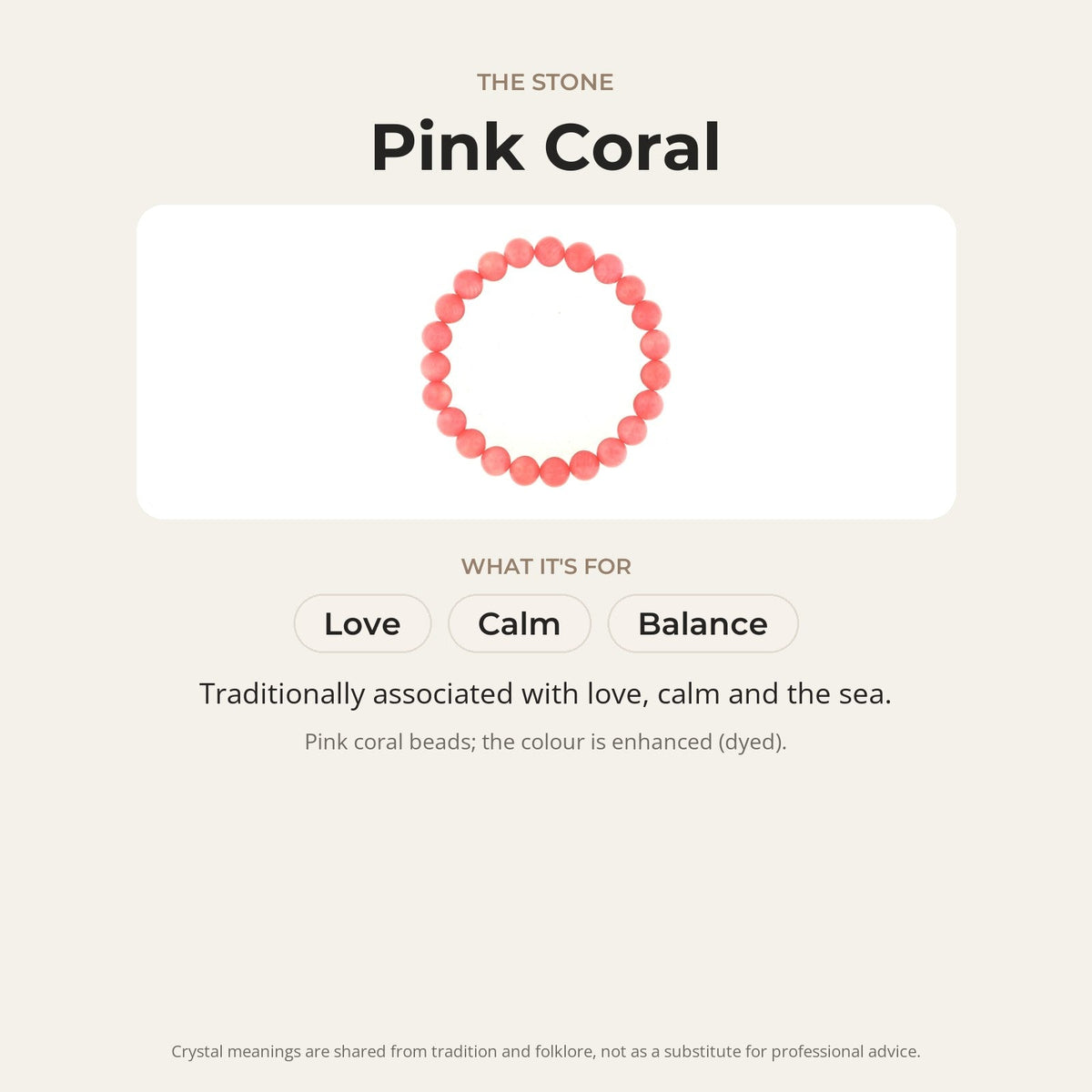 Pink Coral Bead Bracelet (Enhanced)