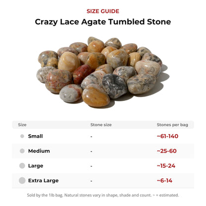 Crazy Lace Agate Tumbled Stone