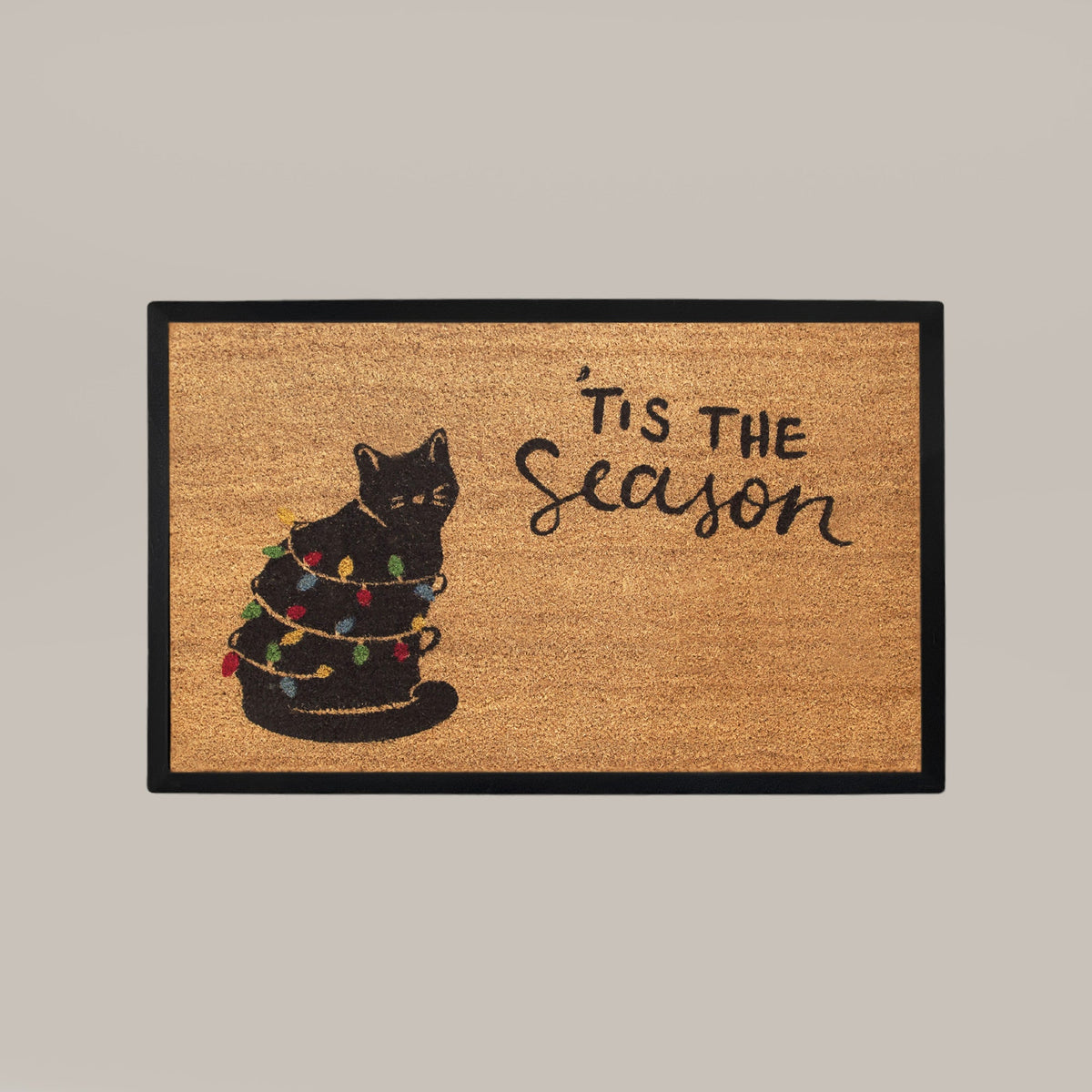 christmas+cat rectangular doormat set