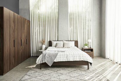 Dalumd 301 Acacia Wood Minimalist Bed