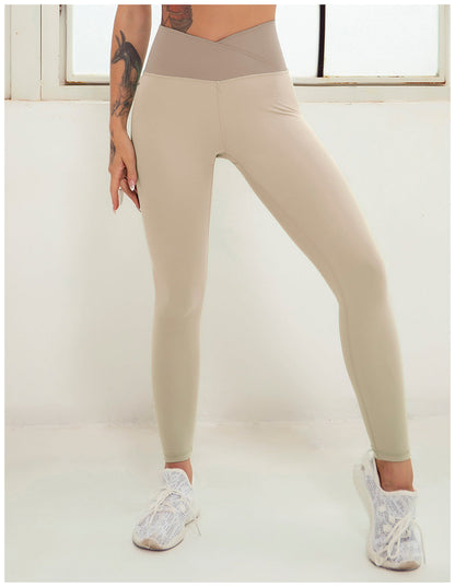 Women’s Contrast-Stitch Workout Set – Outdoor Running, Yoga & Fitness Activewear