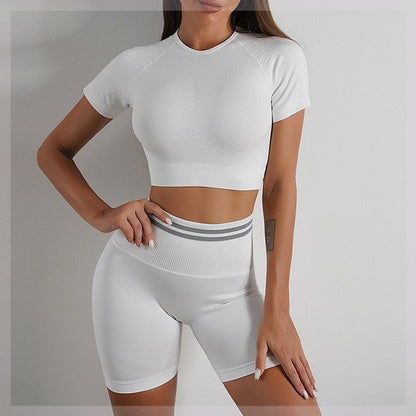 Women’s Seamless Sports Set – Workout Outfit with Booty Yoga Pants