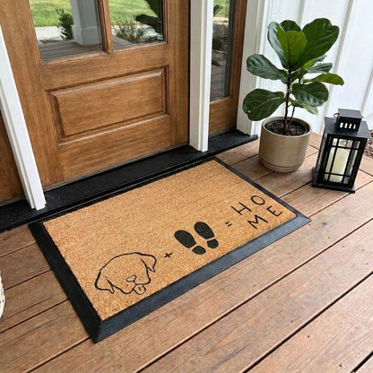 dog+feet=home rectangular doormat set