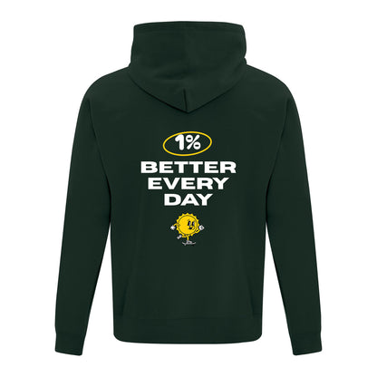 Hoodie "1% Better Everyday" brodé & imprimé