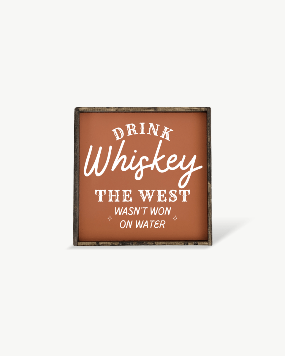 Drink Whiskey Wood Sign - AURABAGS SHOP