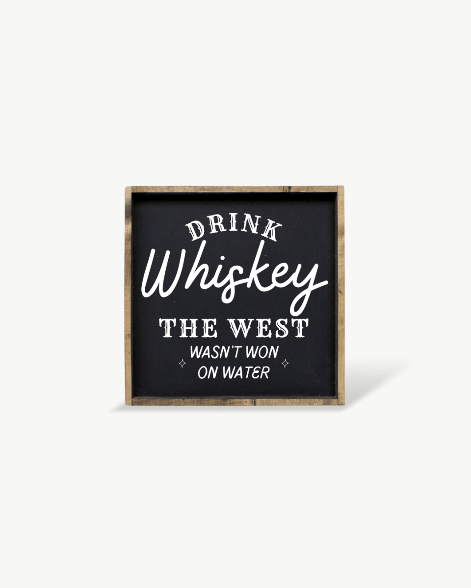 Drink Whiskey Wood Sign - AURABAGS SHOP