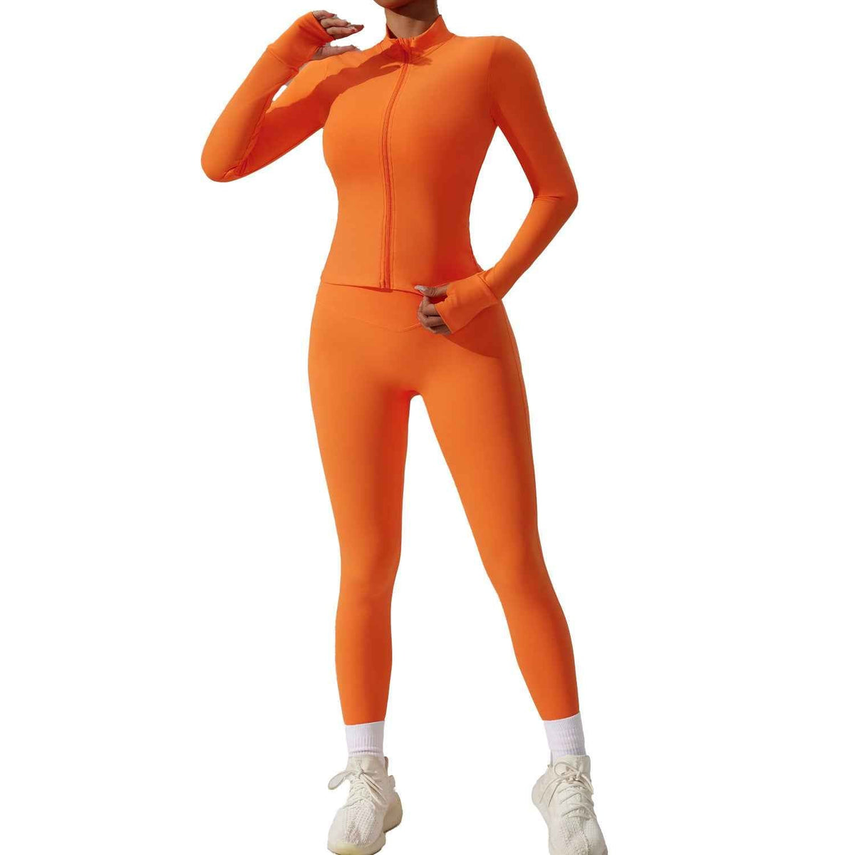 Three-Piece Running & Workout Set – Quick-Dry Sportswear with Cardigan