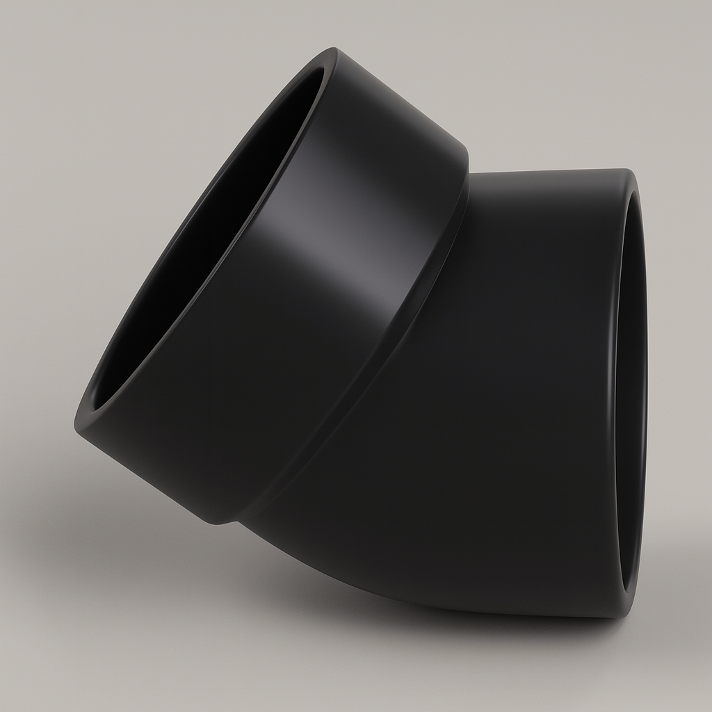 LESSO ABS 45° Street Elbow — Spigot × Hub DWV, cUPC Certified