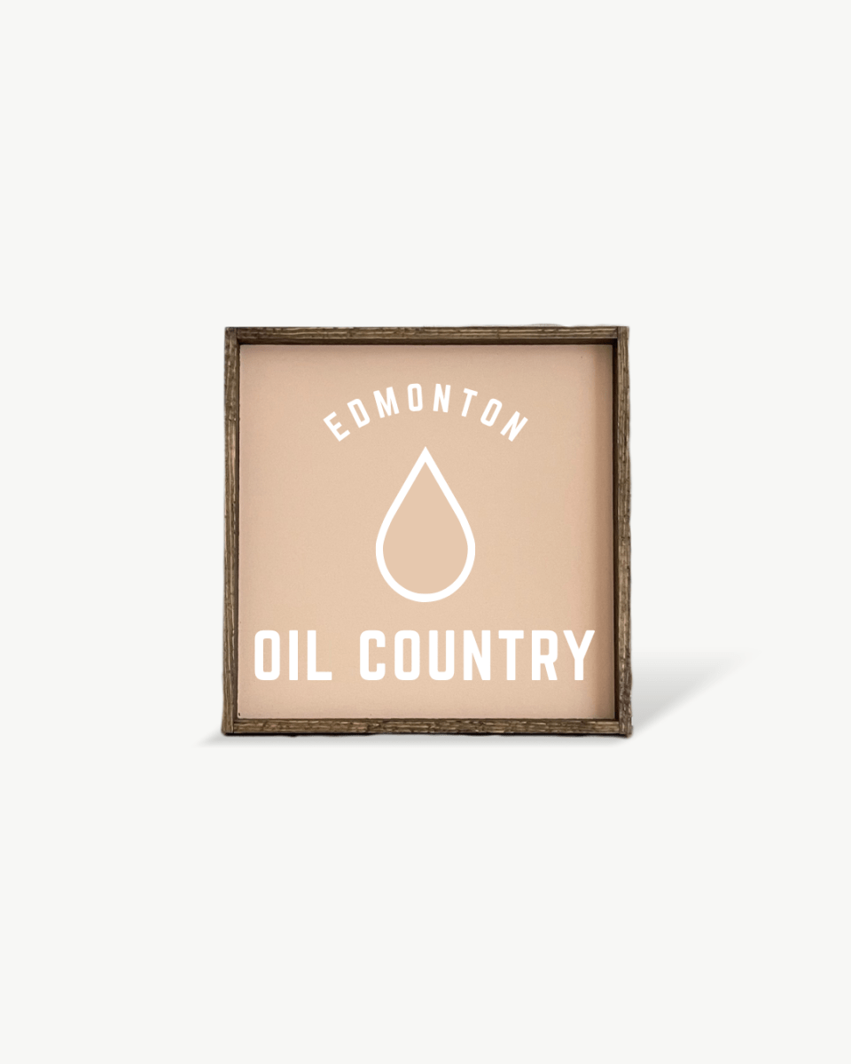 Edmonton Oil Country Wood Sign – Edmonton Hockey-Inspired Wall Art