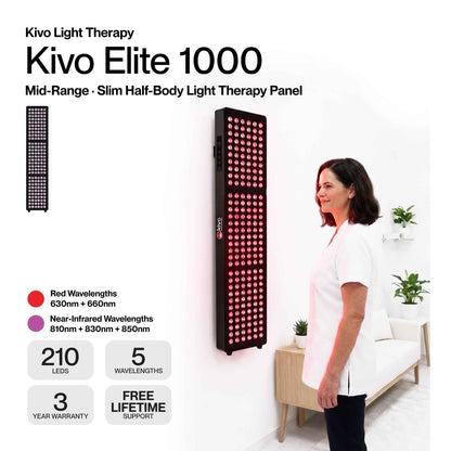 Kivo Elite 1000: Premium Medium Full Body Red Light Therapy Panel
