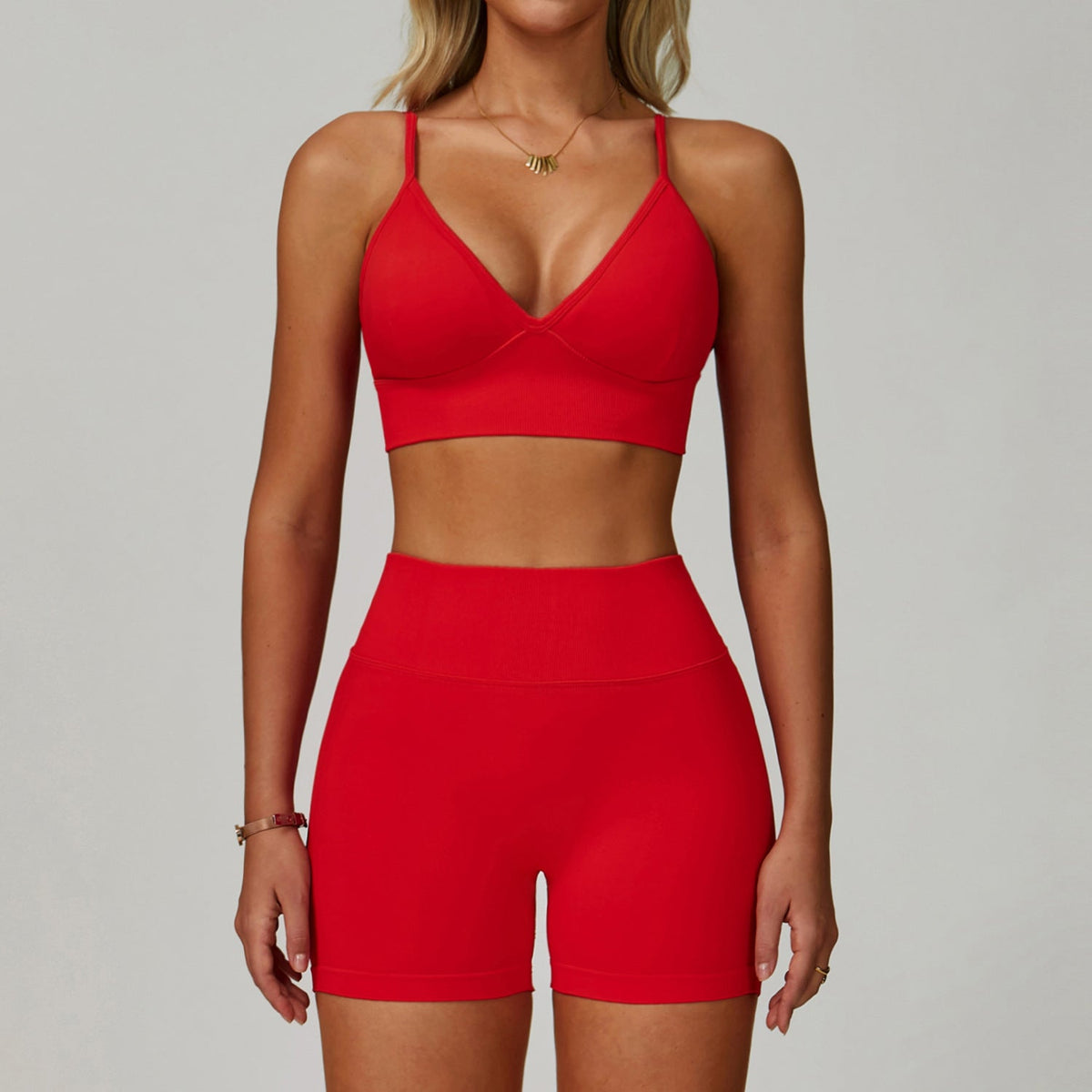 Women’s Seamless Tight Yoga Set – Waist-Slimming Quick-Dry Workout Activewear