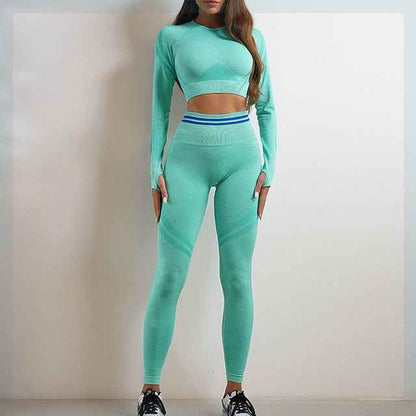 Women’s Seamless Sports Set – Workout Outfit with Booty Yoga Pants