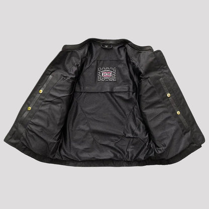 Women’s Motorcycle Leather Jacket. Lightweight Cowhide with Armor Pockets