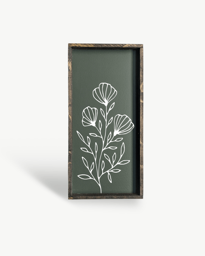 Flower Bouquet Wood Sign - AURABAGS SHOP