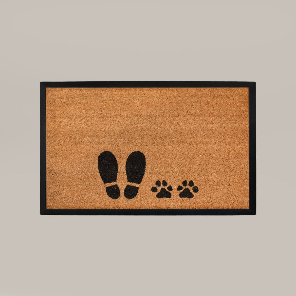 foot + paw rectangular doormat set