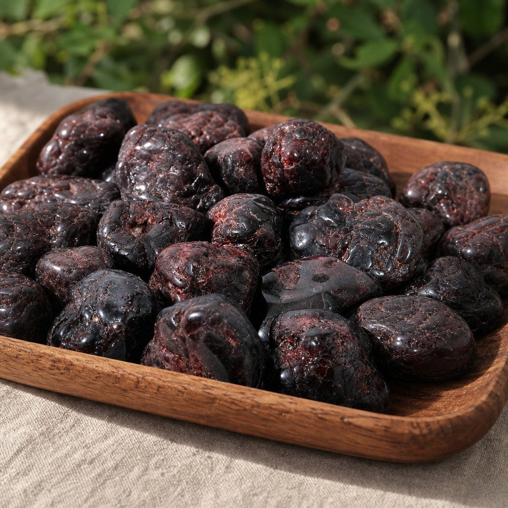 Garnet A Tumbled Stone - Free Form - 1lb