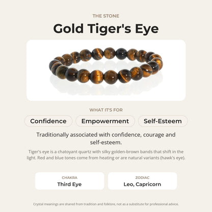 Gold Tiger's Eye Bead Bracelet