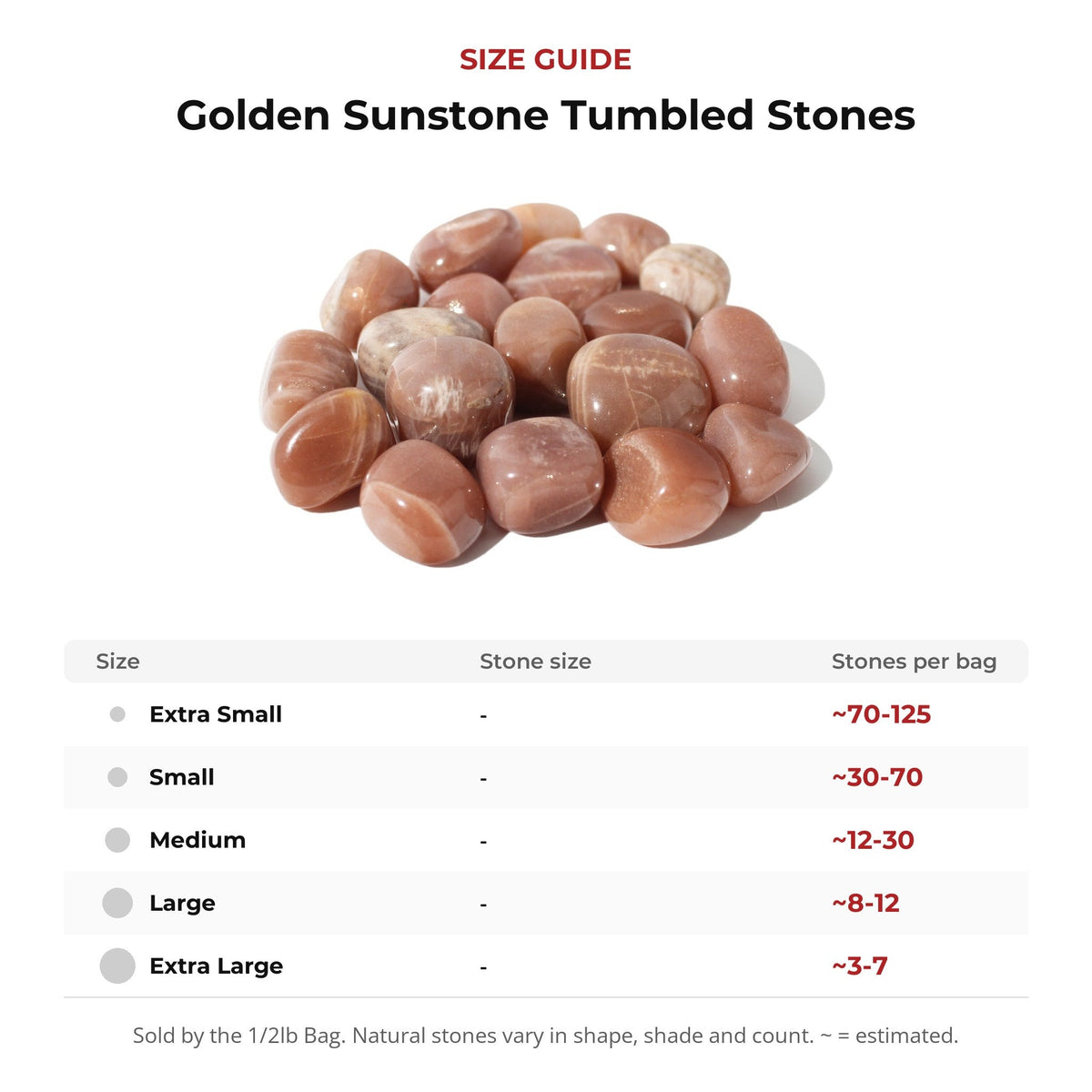 Golden Sunstone Tumbled Stones
