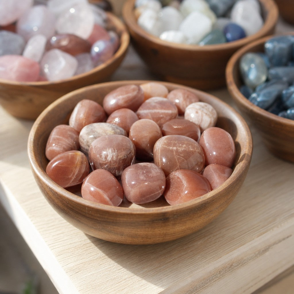Golden Sunstone Tumbled Stones