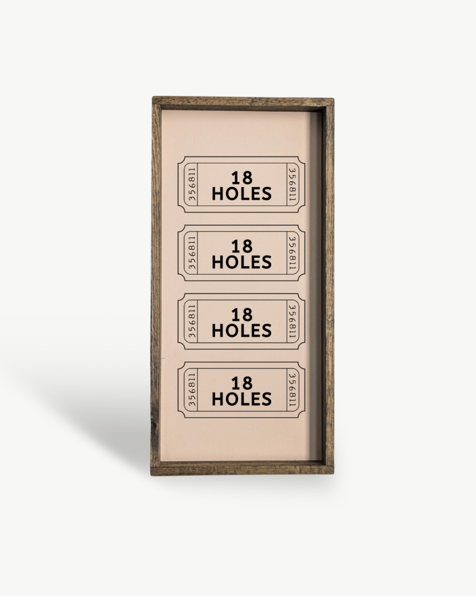 Golf Ticket Stubs Wood Signs - Modern Farmhouse Golf Decor