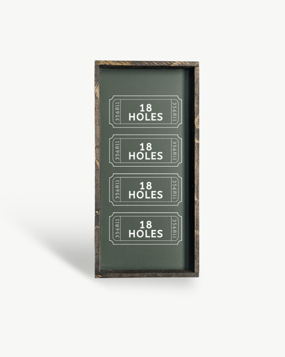 Golf Ticket Stubs Wood Signs - Modern Farmhouse Golf Decor