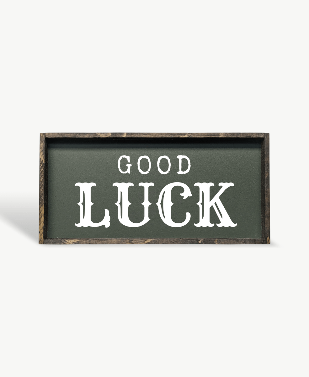 Good Luck Wood Sign - AURABAGS SHOP