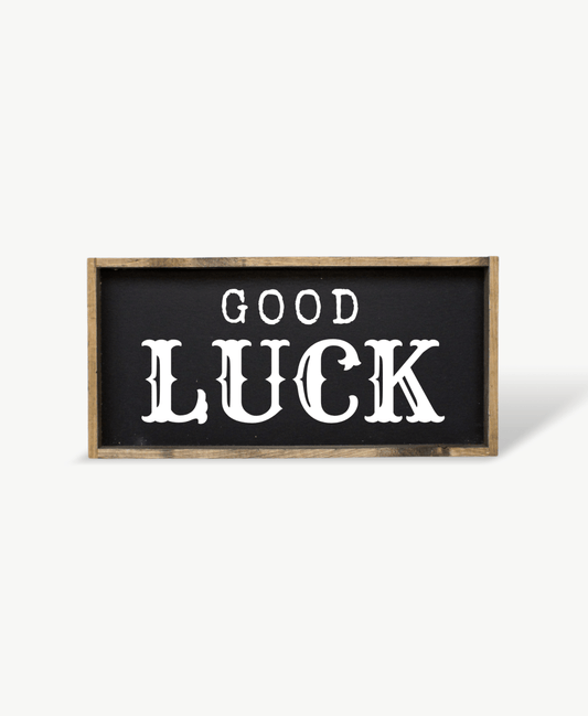 Good Luck Wood Sign - AURABAGS SHOP