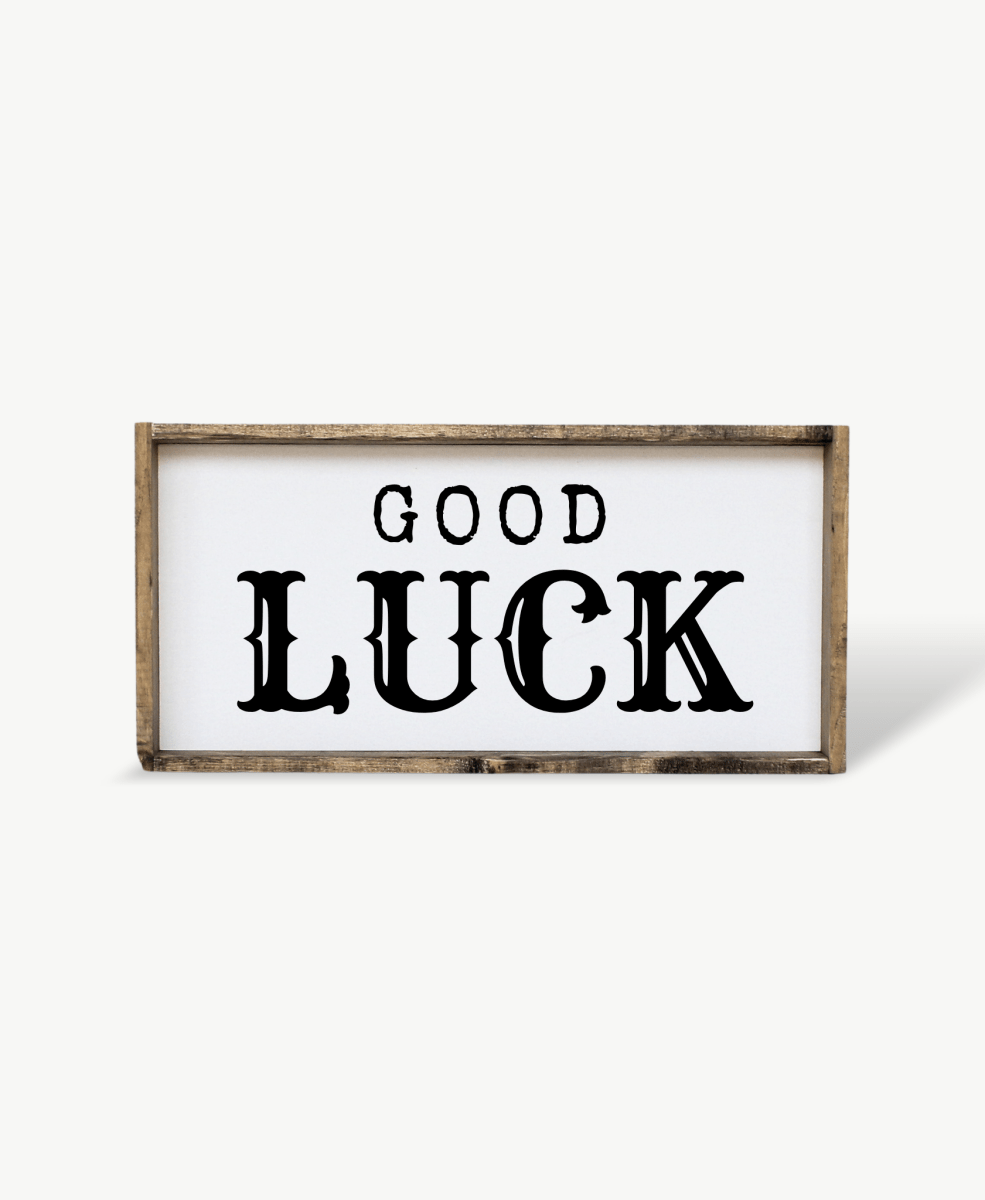 Good Luck Wood Sign - AURABAGS SHOP