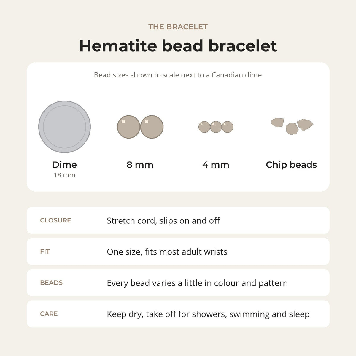 Hematite Bead Bracelet