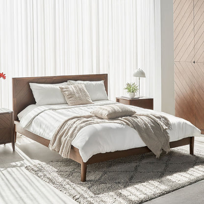 Hobro 301 Natural Acacia Wood Bed