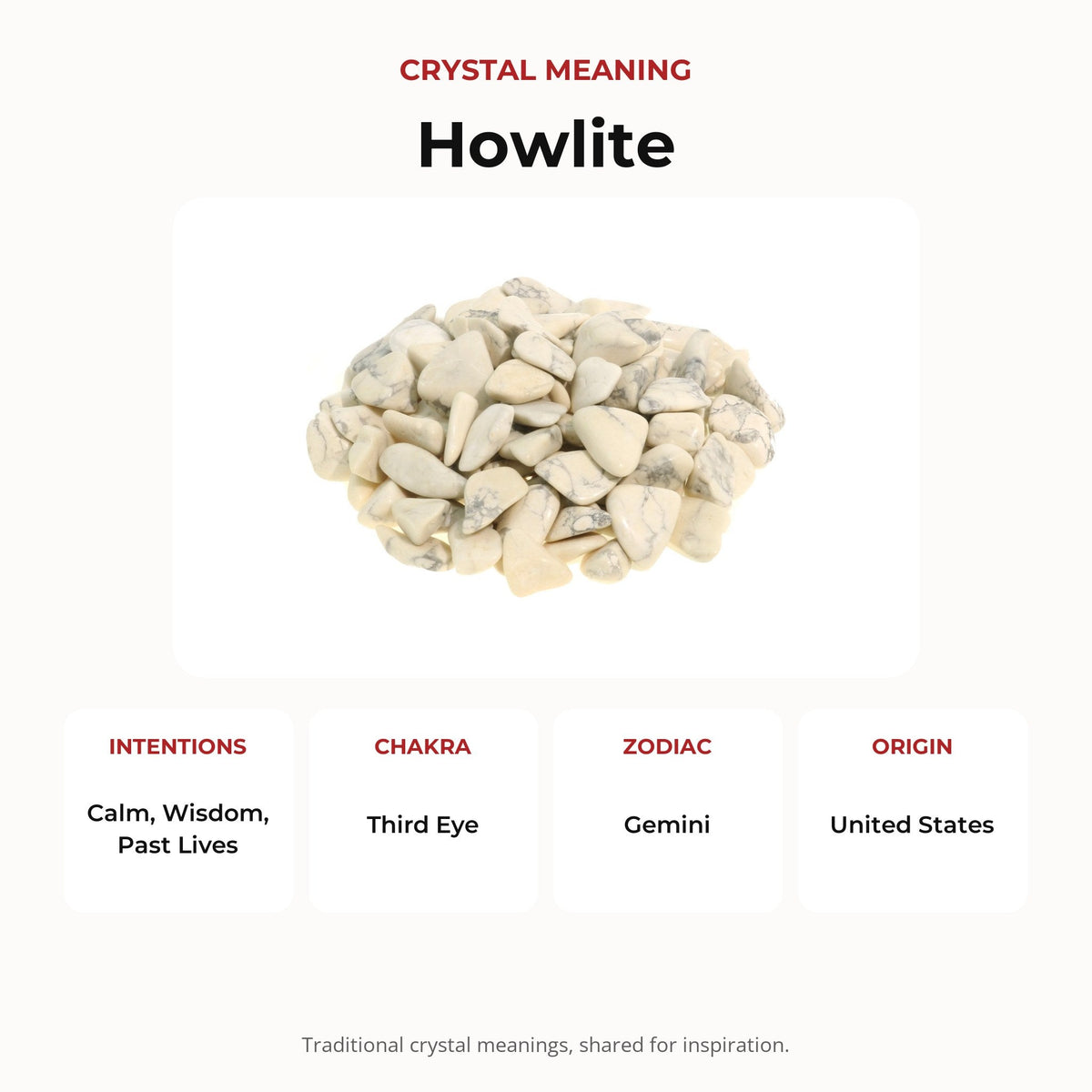 Howlite Magnesite Tumbled Stones