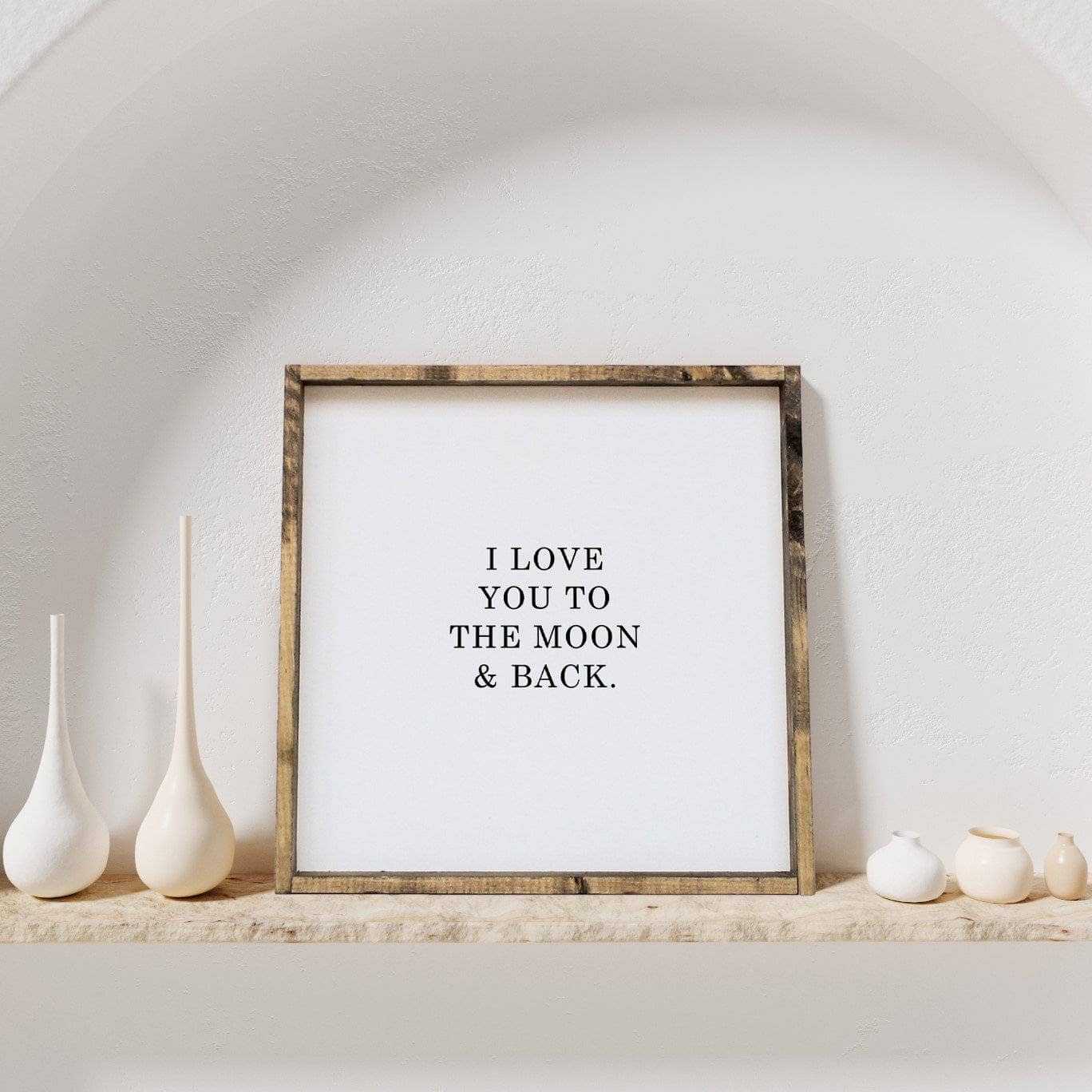 I Love You to the Moon & Back Wood Sign – Nursery Wall Art - AURABAGS SHOP