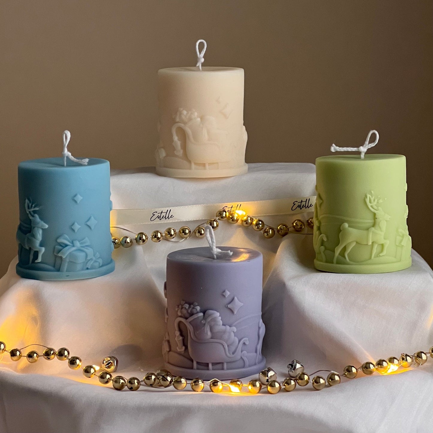 Handmade Santa Claus Soy Candle: Christmas Home Decor
