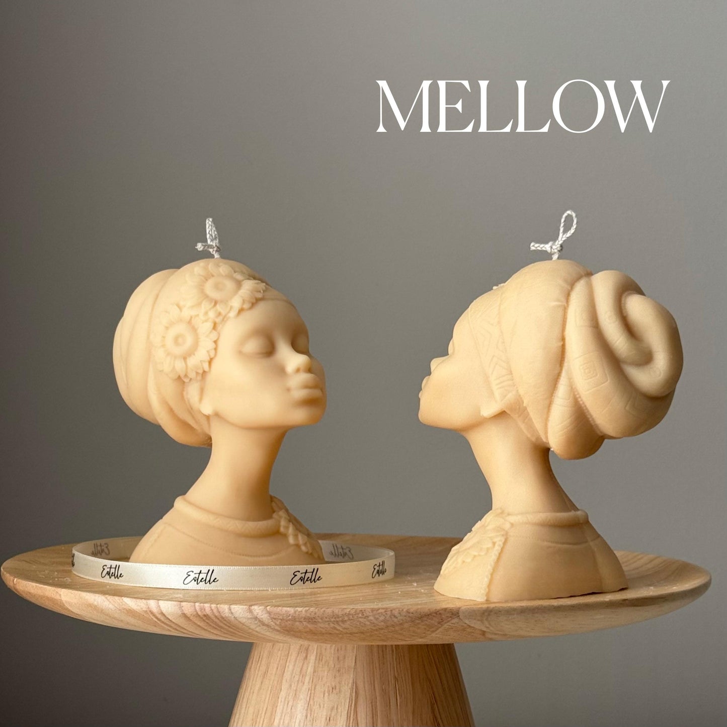 Handmade Afro Lady Soy Candle: Sculptural Home Decor Gift