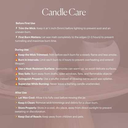 Ribbed Jesmonite Jar Soy Candle: Handmade Scented Container Candle