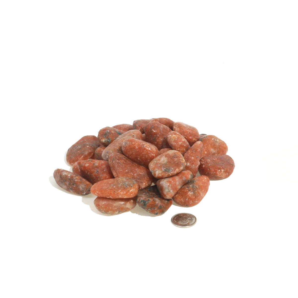 Orange Calcite Tumbled Stones - Brazil
