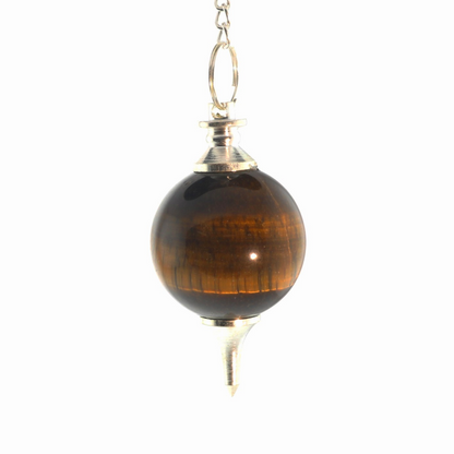 Gold Tiger Eye Ball and Point Pendulum - 3 Pack