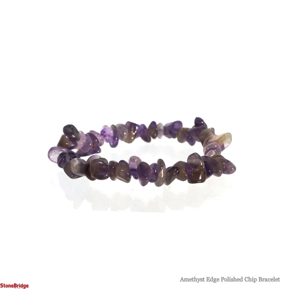 Amethyst Edge Polished Chip Bracelet