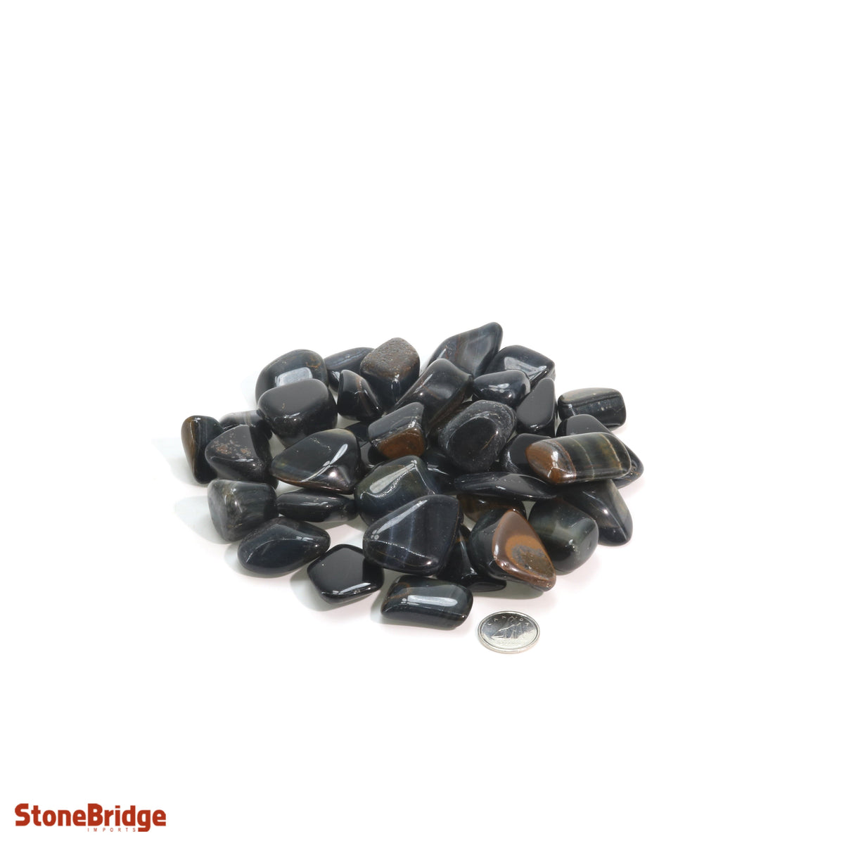 Tiger Eye Blue Tumbled Stones