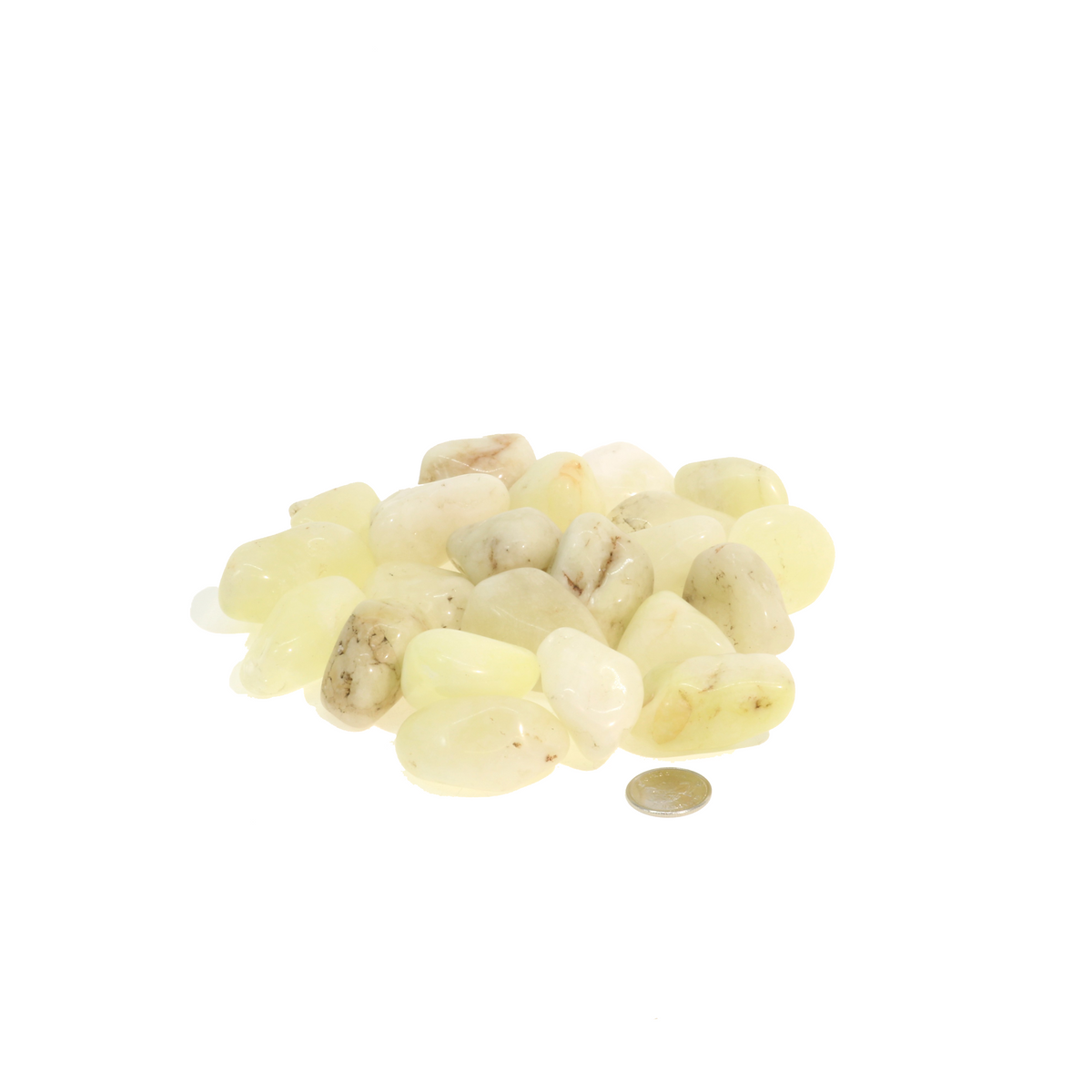 Sulfur Quartz Tumbled Stones