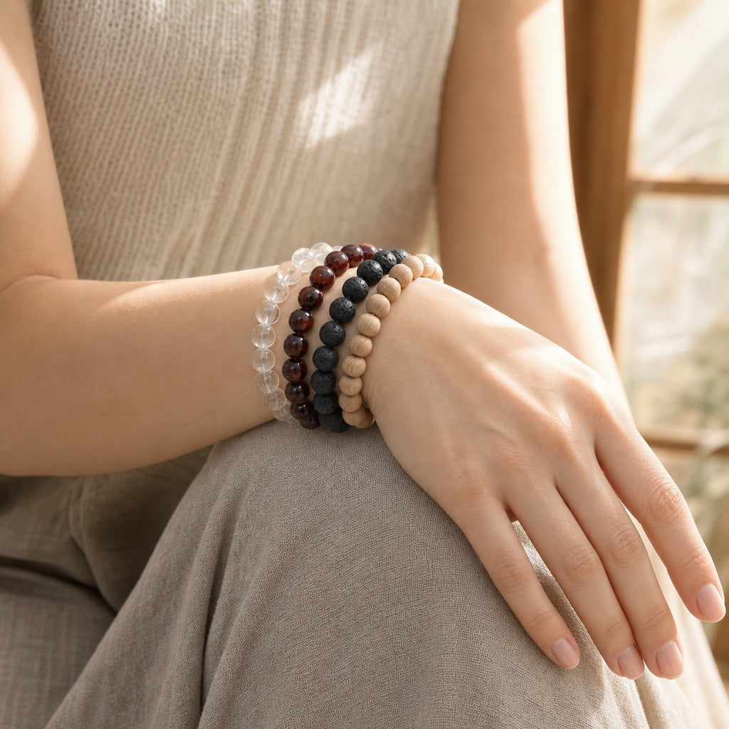 Brecciated Jasper Round Bracelet - 8mm