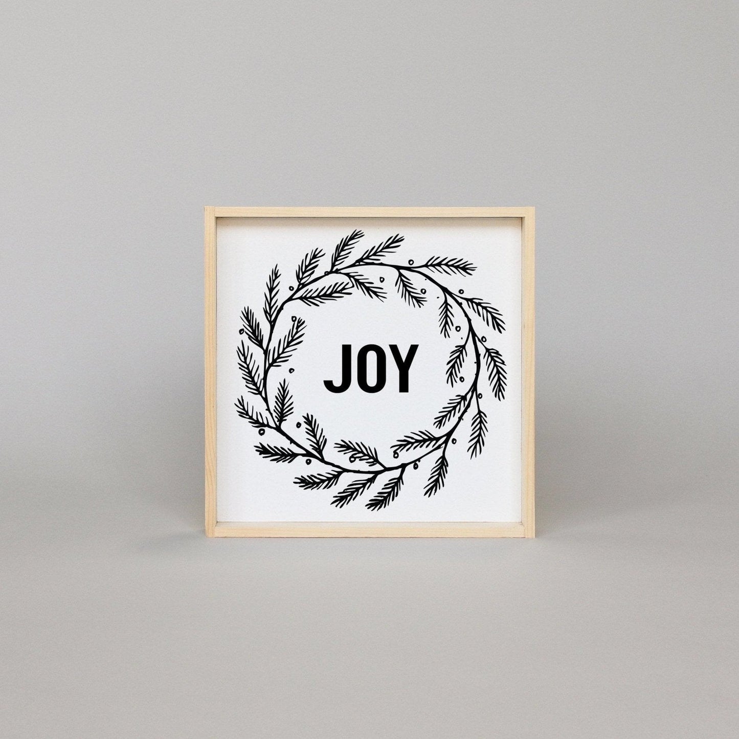 Joy Wreath Wood Sign - AURABAGS SHOP
