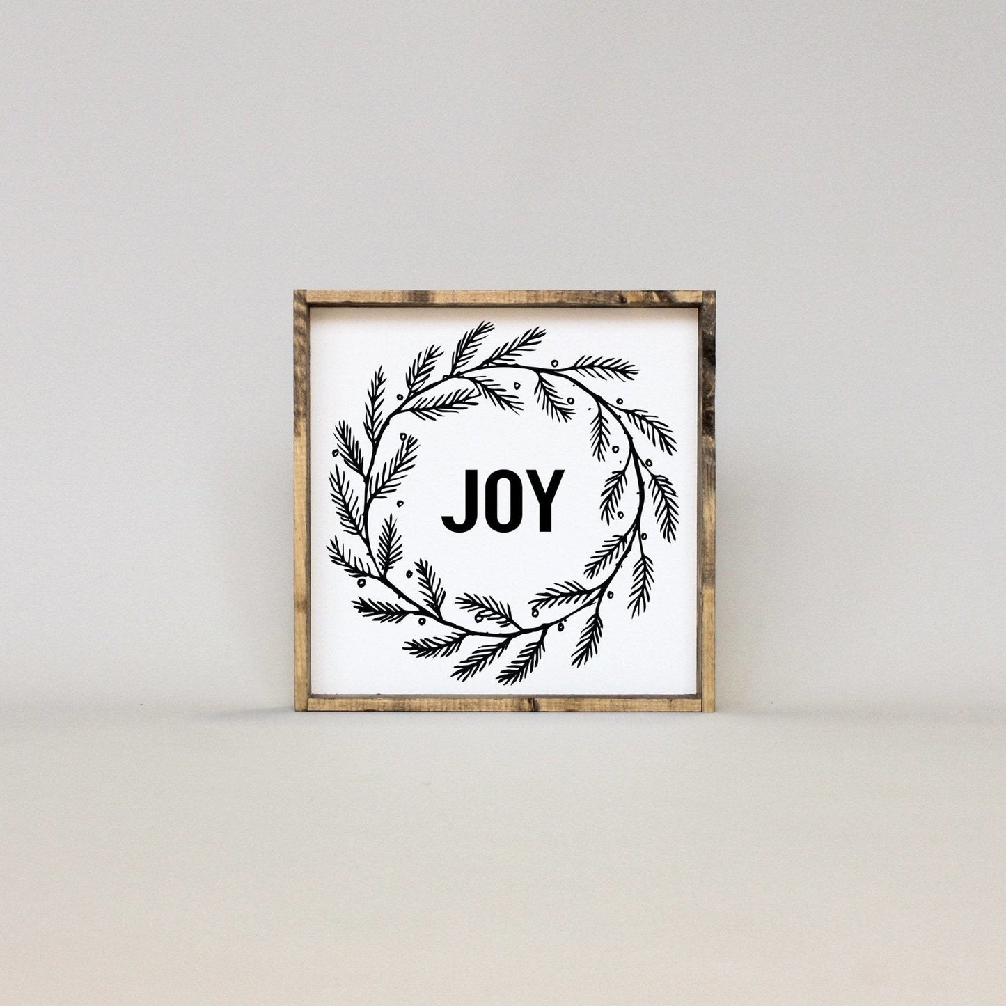 Joy Wreath Wood Sign - AURABAGS SHOP