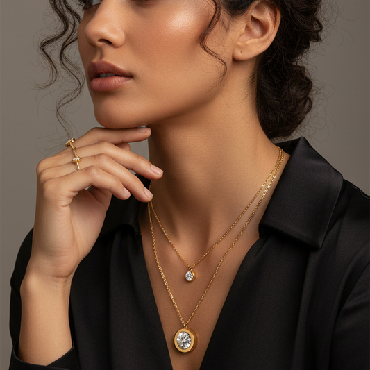 Layered Crystal Pendant