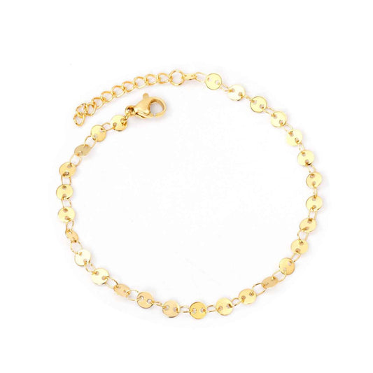 Disc Charm Link Bracelet