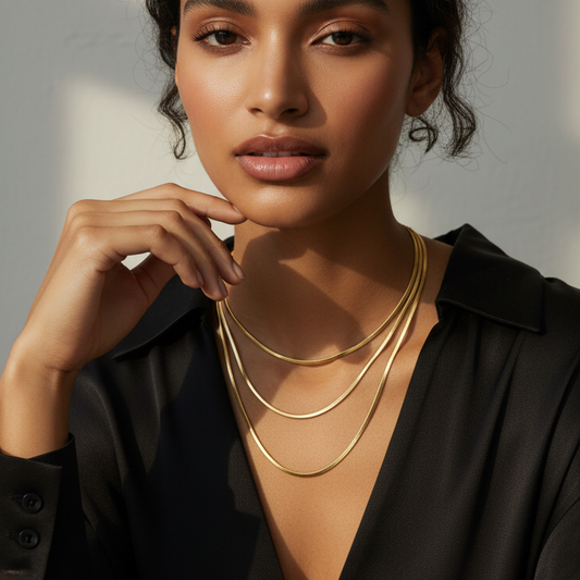 Triple Serpent Gold Collar